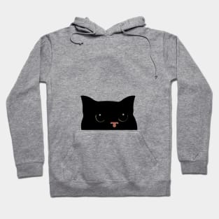 Peeking cute black cat Hoodie